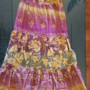 Chaps Deep Burgundy Cotton Blend Skirt. Large.